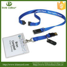 Venta al por mayor multi color correa de cuello cordón Sling ID badge titulares PVC nombre tarjeta de la caja / USB tarjeta de visita